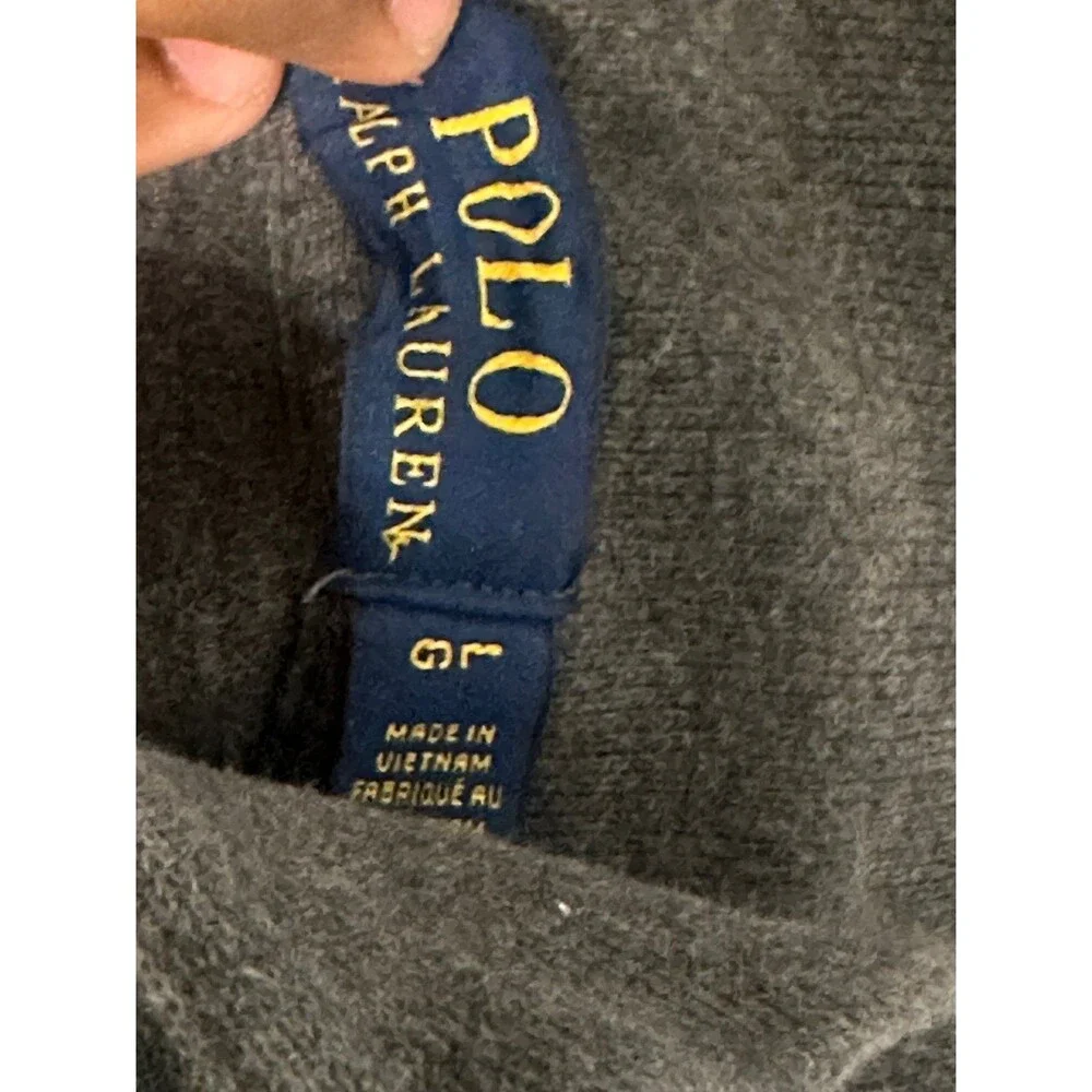 Ralph Lauren grey quarter zip sweatshirt Size L #preppy #loungewear - Picture 3 of 3